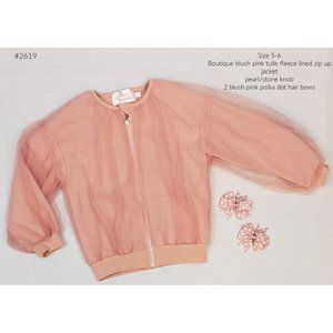 Boutique Pink Tulle and Cotton Jacket